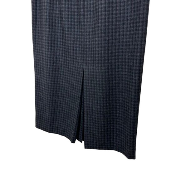 Derek Martin Vintage Gray Check Brushed Wool Pencil Skirt, 9 - Picture 7 of 7
